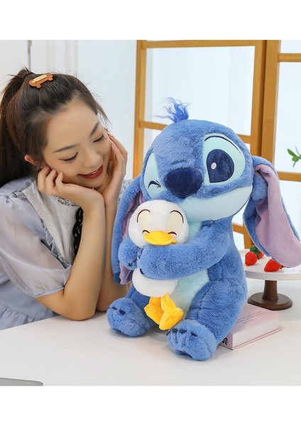 Sevimli Sarılma Ördek Stitch Bebek Peluş Bebek Çocuk Oyuncak Yastık Rahatlatıcı Bebek (Yurt Dışından) fiyatları