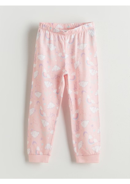 Yeni Sezon Beli Lastikli Baskılı Kız Çocuk Pijama Alt