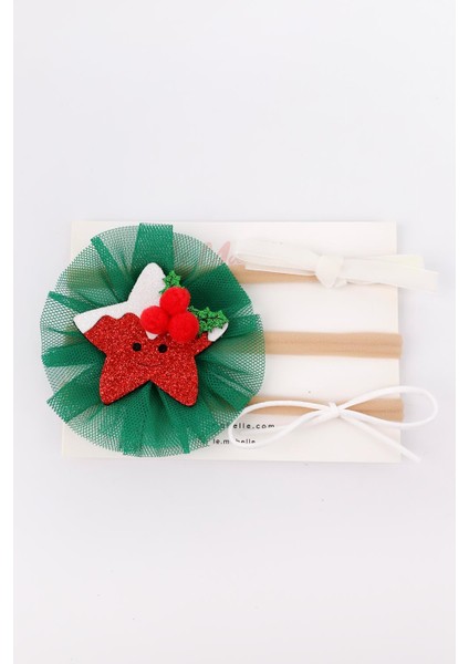 Kırmızı Simli Yıldız 3'lü Kız Çocuk Saç Bandı Set modelleri