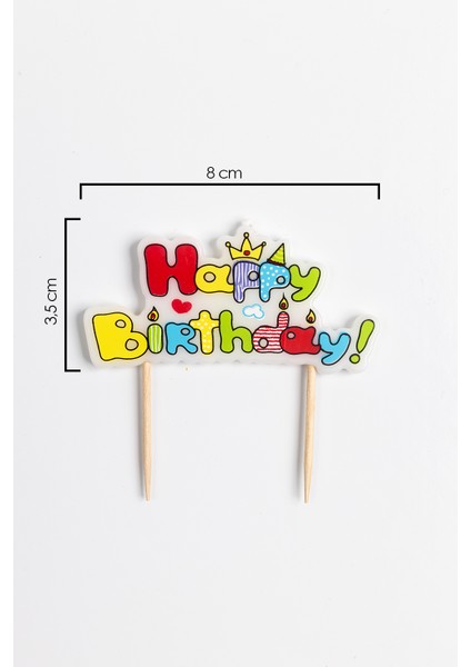 Çok Renkli Happy Birthday Yazılı Mum fırsatları