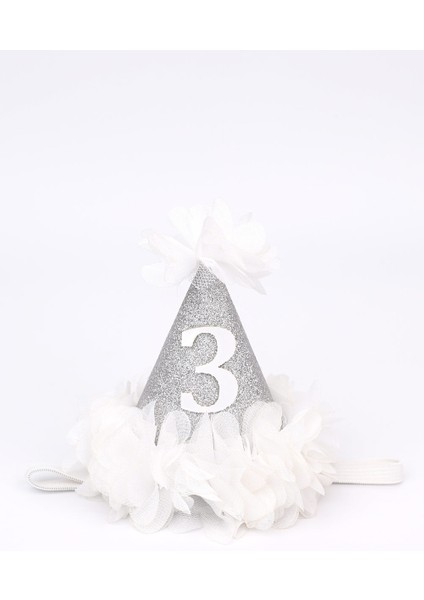 Gümüş 3 Yaş Huni Doğum Günü Tacı fırsatları