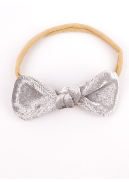 Gri Kadife Fiyonk Kız Çocuk Saç Bandı fırsatları