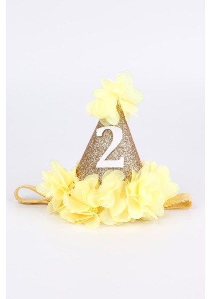 Sarı 2 Yaş Huni Doğum Günü Tacı fırsatları