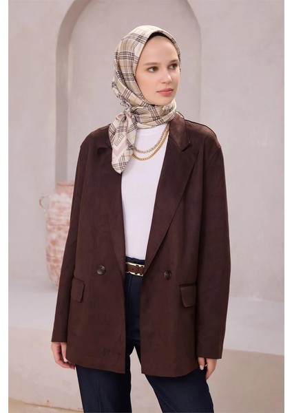 Ekose Desen Ipek Twill Eşarp 4218D01 Vizon fiyatları