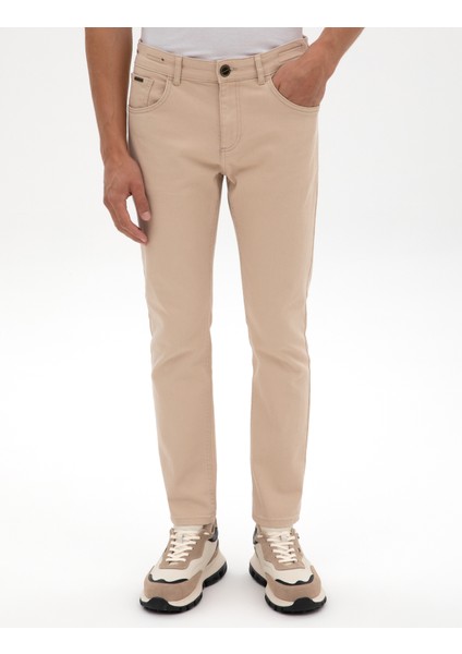 Erkek Bej Slim Fit Jean Pantolon 50315892-VR011 fiyatları