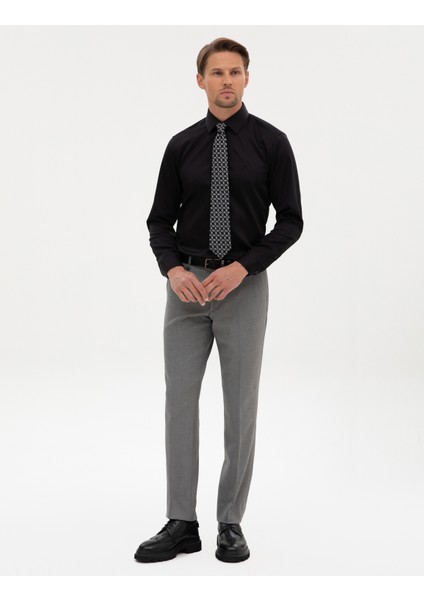 Erkek Füme Slim Fit Kumaş Pantolon 50317637-VR058