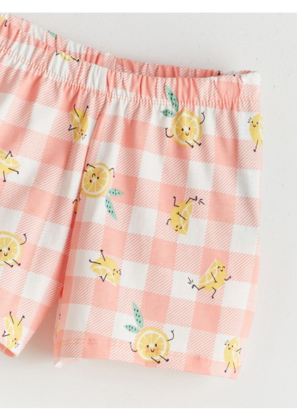Yeni Sezon Beli Lastikli Baskılı Kız Çocuk Pijama Şort modelleri