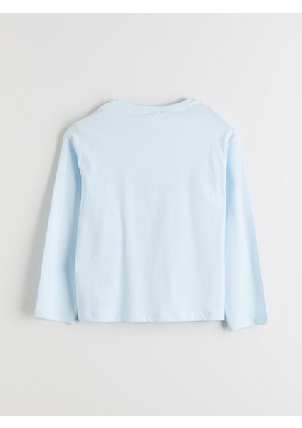 Yeni Sezon Bisiklet Yaka Stitch Baskılı Kız Çocuk Pijama Takımı fırsatları