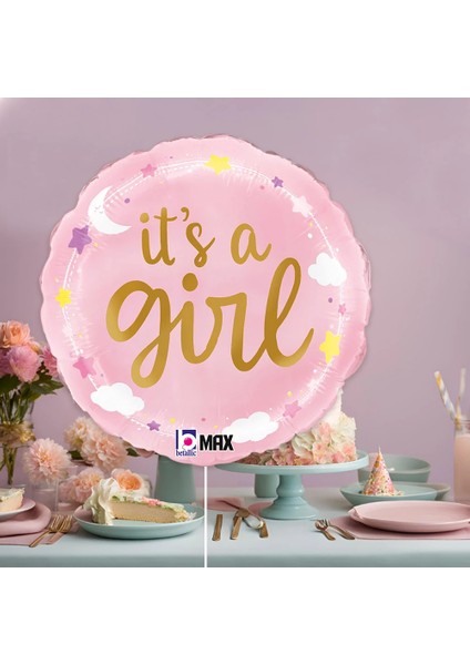 It's A Girl Stars & Clouds Supertrend Folyo Balon 18"