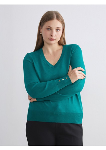 Yeni Sezon V Yaka Kadın Triko Kazak fiyatları