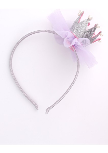 Lila İncili Kraliçe Tüllü Kız Çocuk Taç indirimleri