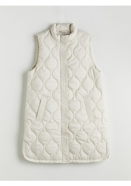 Yeni Sezon Dik Yaka Kapitone Kadın Şişme Yelek