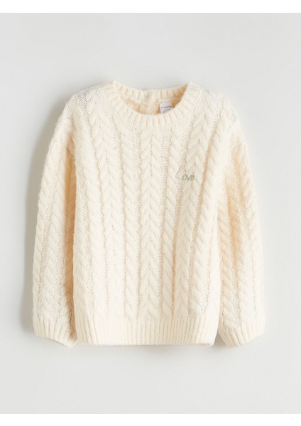 Yeni Sezon Bisiklet Yaka Uzun Kollu Kız Çocuk Kazak