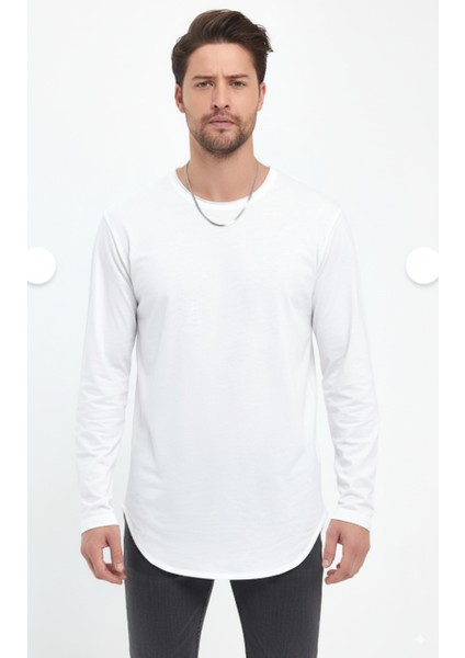 Geniş Yaka Etek Kısmı Oval Kesim Tişört