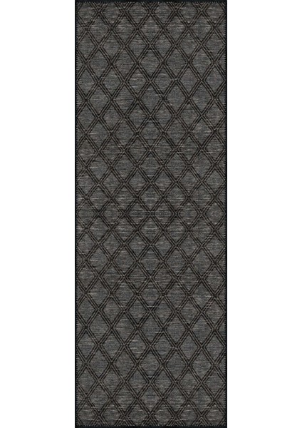 Alcaraz Geometrik Antrasit Polyester ve Pamuklu Yıkanabilir Kaydırmaz Taban Dijital Baskı Halı modelleri