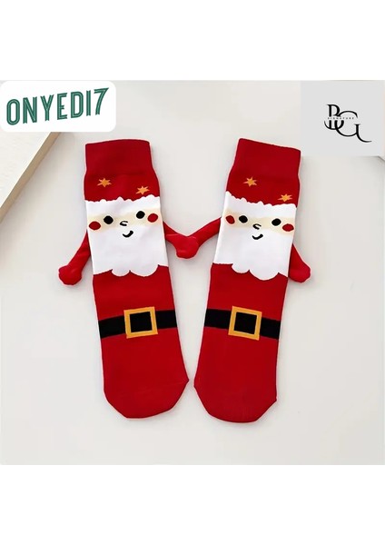 Mıknatıslı Noel Baba Çorabı | Eğlenceli & Şık