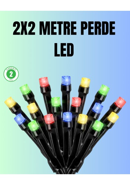 Su Geçirmez Pil Çalışan LED Perde Işık – Iç ve Dış Mekan