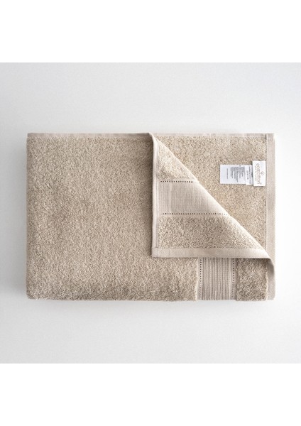 Lida Banyo Havlusu %100 Organik Pamuk Delik Işi Bej 80X150 cm