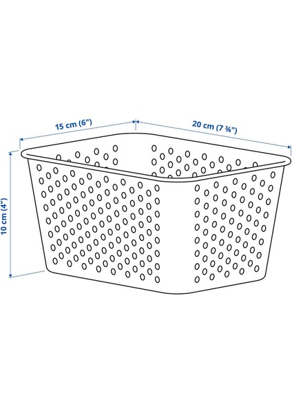 Plogsvang Sepet Beyaz 15 x 20 x 10 cm fiyatları