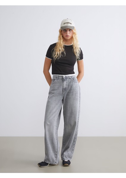 Yeni Sezon Baggy Fit Kadın Jean Pantolon