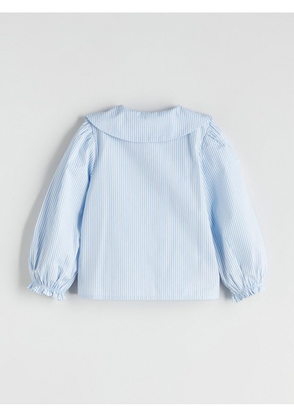 Yeni Sezon Bebe Yaka Fiyonk Detaylı Kız Çocuk Gömlek modelleri