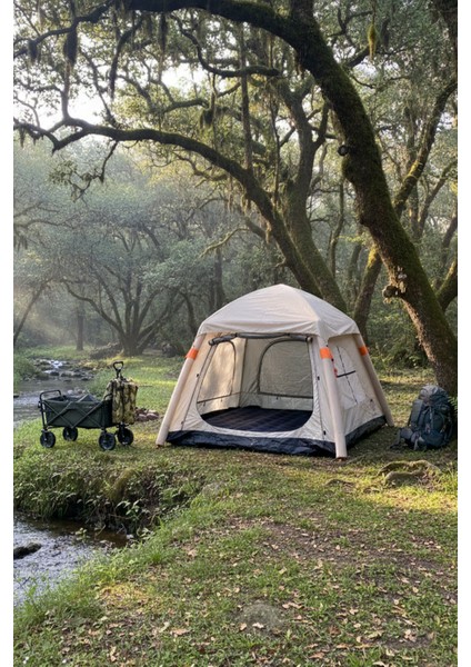 6 Kişilik Şişme Pratik Tenteli Kamp Çadırı 240X240X175