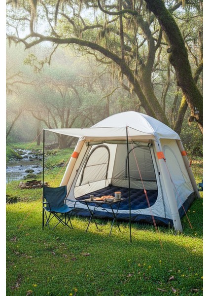 6 Kişilik Şişme Pratik Tenteli Kamp Çadırı 240X240X175