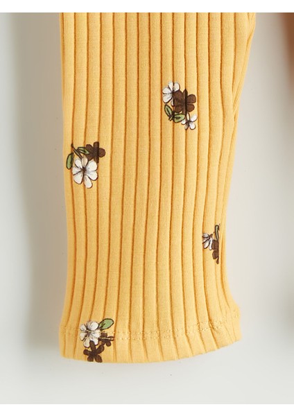 Yeni Sezon Beli Lastikli Çiçekli Kız Çocuk Tayt fiyatları