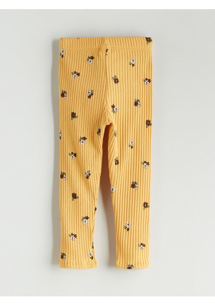 Yeni Sezon Beli Lastikli Çiçekli Kız Çocuk Tayt modelleri