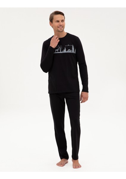 Erkek Siyah Pijama Takımı 50322636-001
