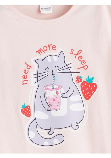 Yeni Sezon Bisiklet Yaka Kız Çocuk Pijama Takımı modelleri