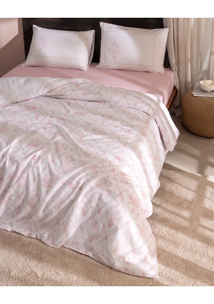 Rotule Tek Kişilik %100 Pamuk Ranforce Baskılı Nevresim Takımı - Pudra fiyatları