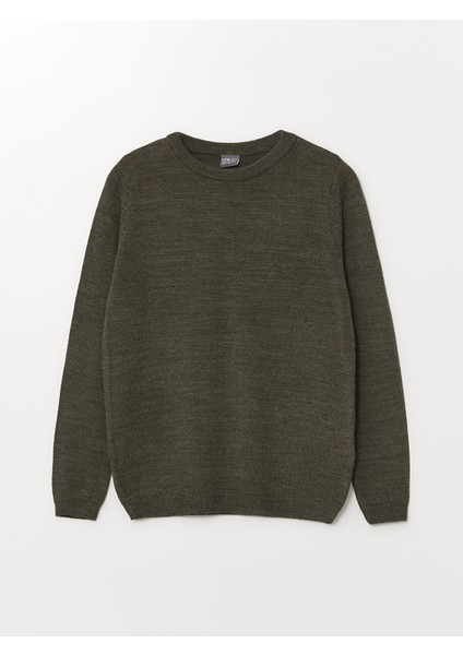 Yeni Sezon Bisiklet Yaka Basic Uzun Kollu Kız Çocuk Triko Kazak