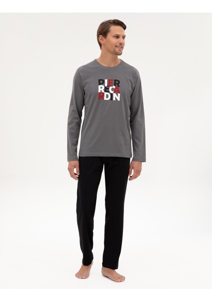 Erkek Koyu Gri Pijama Takımı 50322654-VR080