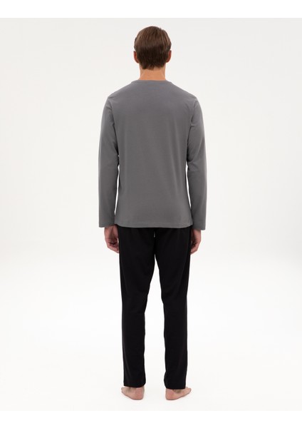 Erkek Koyu Gri Pijama Takımı 50322654-VR080 indirimleri