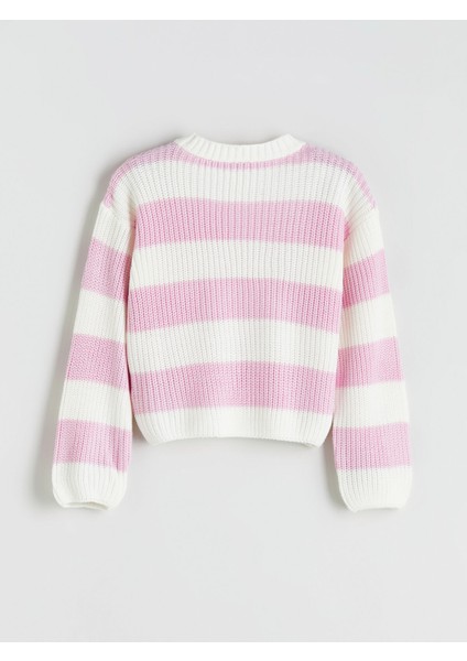 Yeni Sezon Bisiklet Yaka Çizgili Kız Çocuk Kazak modelleri