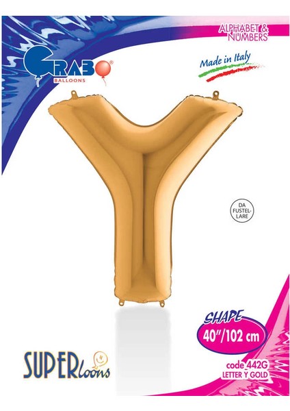 Y Harf Supertrend Altın Folyo Balon 40"