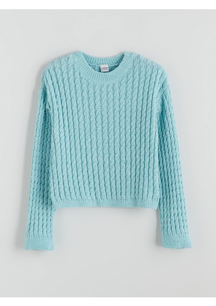 Yeni Sezon Bisiklet Yaka Kız Çocuk Kazak