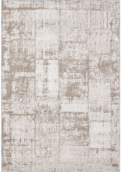 Sagrada Modern Krem Polyester ve Pamuklu Yıkanabilir Kaydırmaz Taban Dijital Baskı Halı