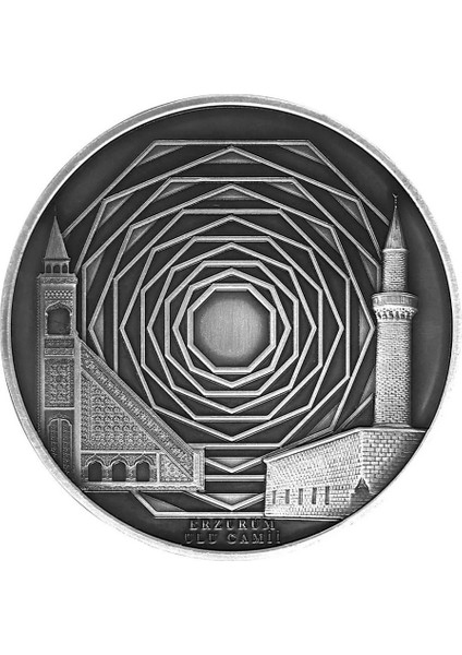 Erzurum Ulu Camii Hatıra 20 Lira 2025 Gümüş. 3000 Baskı. Seri Nolu Sertifikalı-Kapsülünde 31,1 gr Çil modelleri