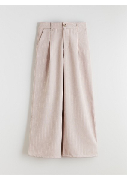 Yeni Sezon Wideleg Pileli Kız Çocuk Pantolon