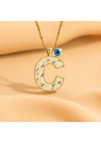 C Harfi Altın Kolye