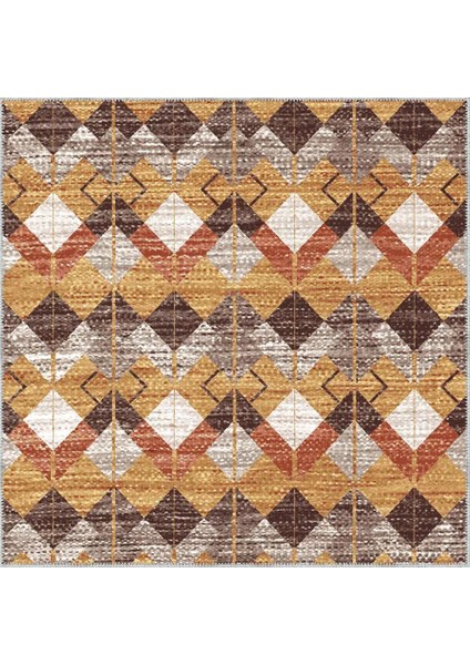 Affori Geometrik Multi Polyester ve Pamuklu Yıkanabilir Kaydırmaz Taban Dijital Baskı Halı indirimleri