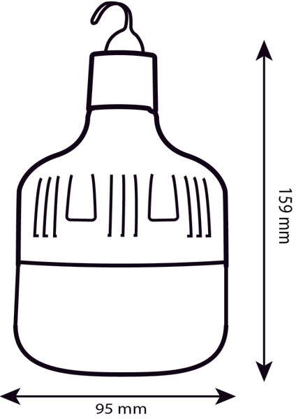 30W USB Şarj Edilebilir Taşınabilir LED Acil Durum Torch Ampul ( Beyaz Işık ) indirimleri