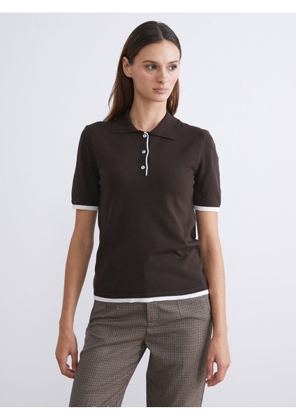 Yeni Sezon Polo Yaka Kadın Triko Kazak