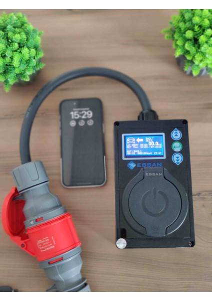 22KW Elektrikli Araç Şarj Cihazı Taşınabilir ESP-AC33-22P Flexy fiyatları