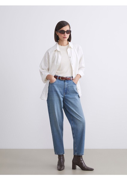 Yeni Sezon Barrel Fit Kadın Jean Pantolon