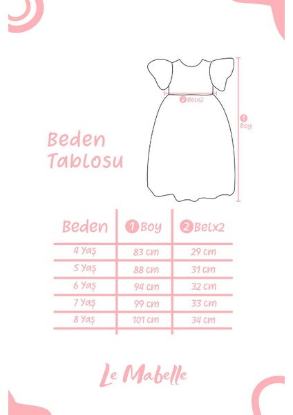 Pembe Yıldızlı Tül Etekli Kız Çocuk Elbise - Elsa