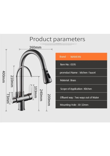 Mutfak Evye Bataryası Smart Dual Flow Su Arıtma Çıkışlı Mat Nikel Dokunmatik Spiralli 7 Yıl Garanti