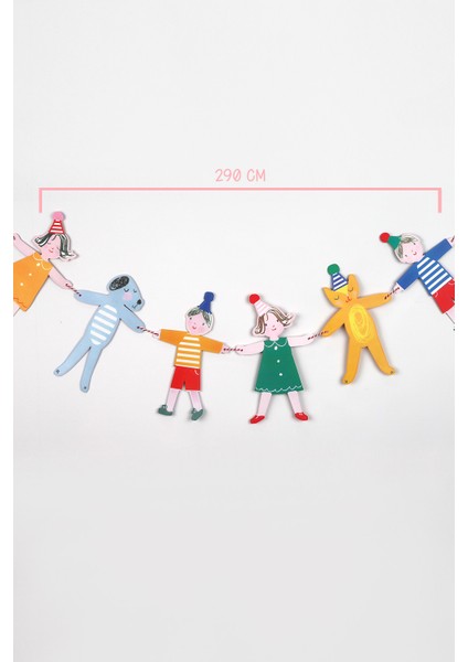 Çok Renkli Hayvan ve Çocuk Figürlü Banner